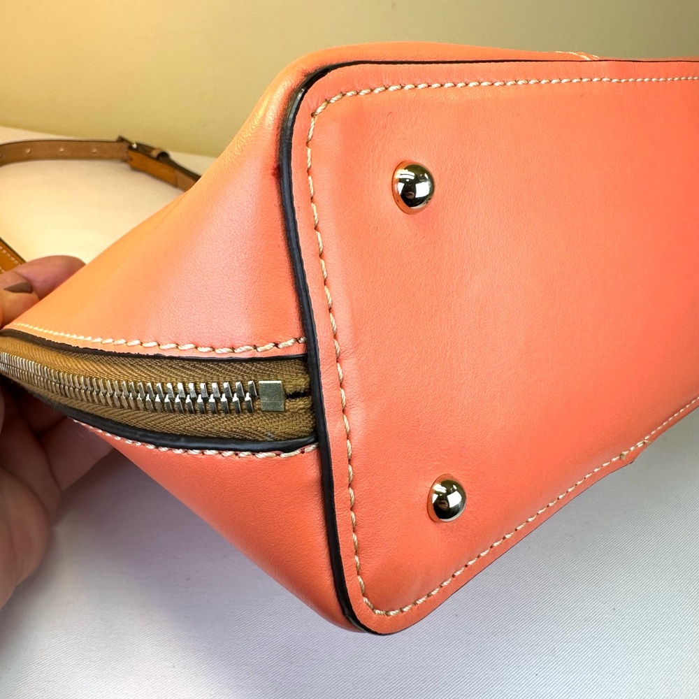 Dooney & Bourke Trixie Coral smooth leather shoulder/crossbody Convertible - Picture 10 of 14